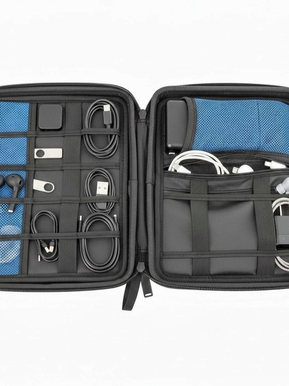 Maxwell Black & Blue Electronics Organizer Case